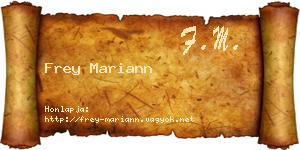 Frey Mariann névjegykártya